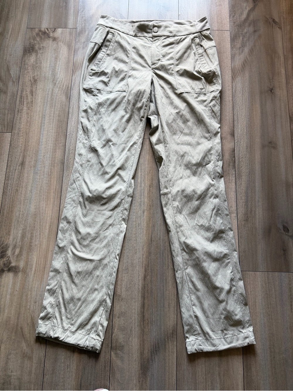 Athleta Beige/Tan Track Pants with Cargo Pockets